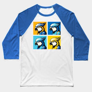 Pop Blue-Crowned Parakeet Art - Cool Birds Baseball T-Shirt